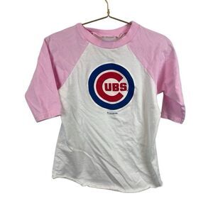 Y2K‎ Cub's light pink 2004 long sleeve shirt Baseball Dynasty size XS